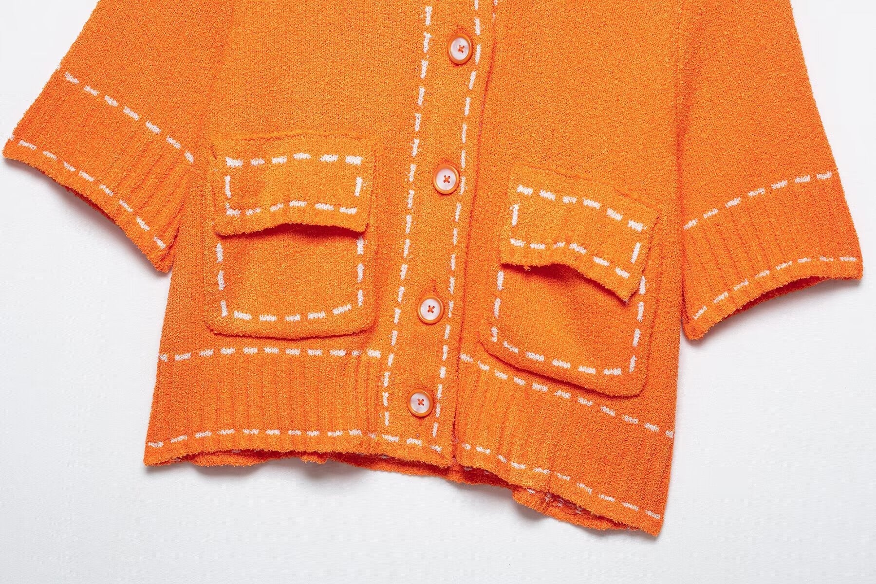 Strickjacke mit runden Hals