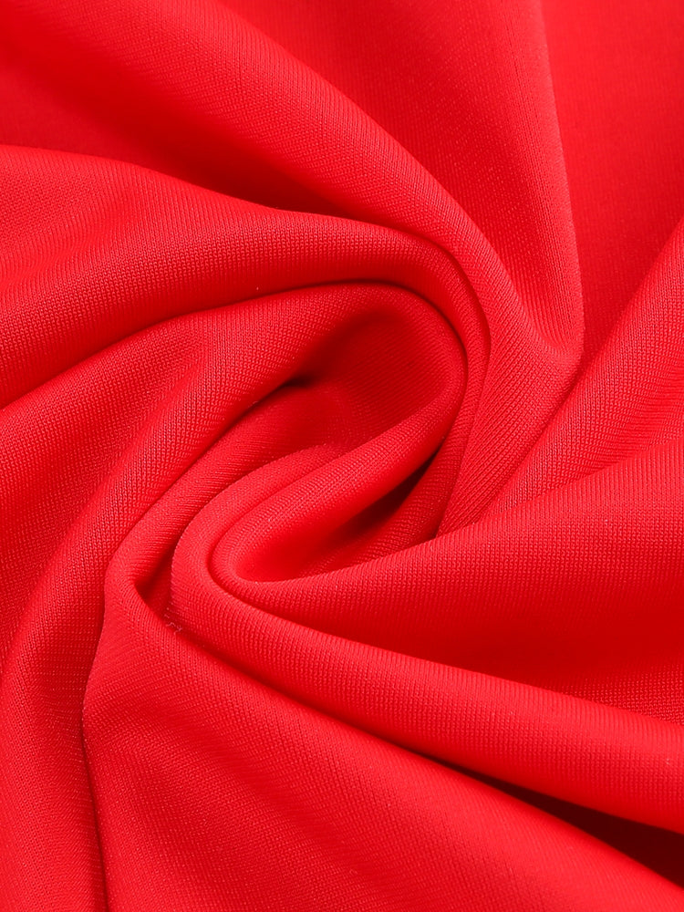 Rotes Abendkleid mit Schlitz