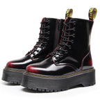 Damen-Motorradstiefeletten mit dicker Sohle