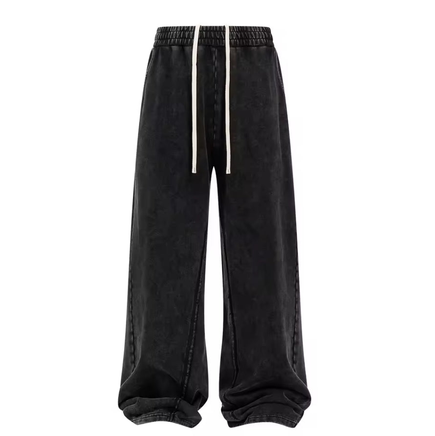 Hosen mit weitem Bein und Kordelzug