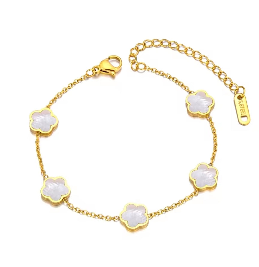 Muschel-Blumen-Armband