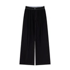 Damen-Hose mit hohem Bund und weitem Bein